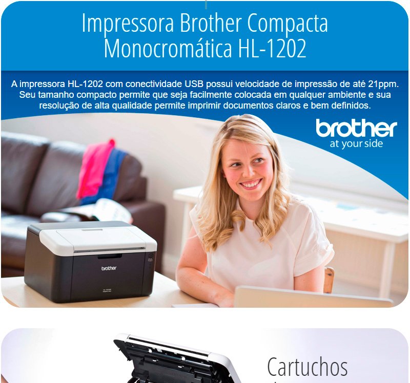 Impresora Laser Brother Hl-1202 Monocromo Usb