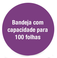 Bandeja com capacidade para 100 folhas