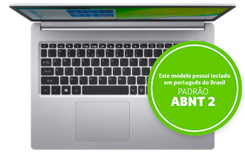 Visão superior Notebook A515-54-59X2
