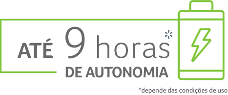 Ícone Até 7h de autonomia dependendo do uso