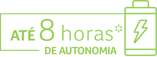 Ícone de autonomia de 8 horas*